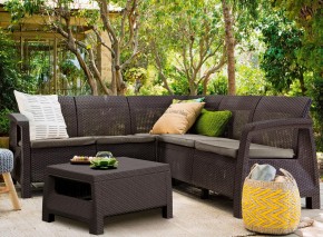 Комплект мебели угловой Корфу Релакс Сет (CORFU II RELAX SET) коричневый в Ишиме - ishim.mebel24.online | фото 1