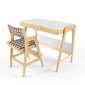 Комплект растущий стол и стул с чехлом 38 попугаев «Вуди» (Белый, Без покрытия, Клетка) в Ишиме - ishim.mebel24.online | фото