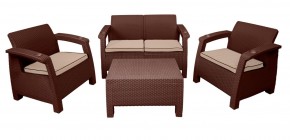 Комплект уличной мебели Yalta Premium Terrace Set (Ялта) шоколадый (+подушки под спину) в Ишиме - ishim.mebel24.online | фото