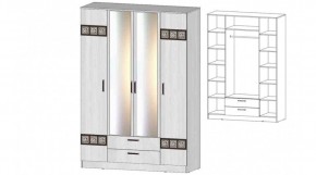 КОСТА-РИКА Шкаф 4-х створчатый (анкор светлый) в Ишиме - ishim.mebel24.online | фото