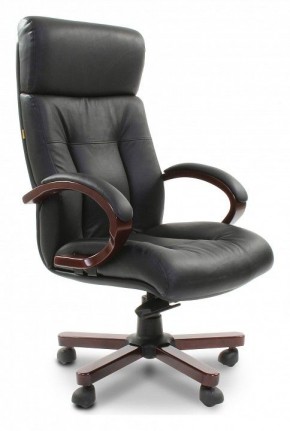 Кресло для руководителя Chairman 421 черный/орех темный, черный в Ишиме - ishim.mebel24.online | фото 1
