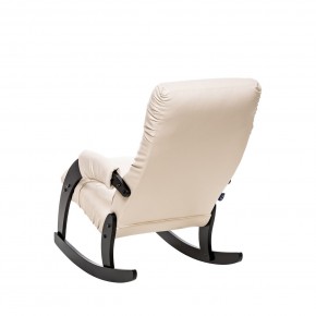 Кресло-качалка Модель 67 Венге текстура, к/з Varana cappuccino в Ишиме - ishim.mebel24.online | фото 4