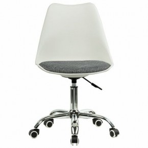 Кресло стул BRABIX "Eames MG-310 CH", хром, пластик белый, ткань серая, 532924 в Ишиме - ishim.mebel24.online | фото 1
