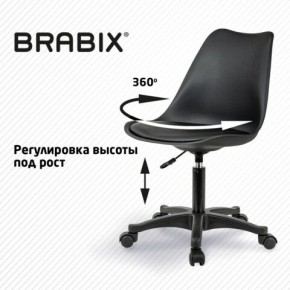 Кресло стул BRABIX "Eames MG-310 PL", пластик черный, экокожа черная, 532927 в Ишиме - ishim.mebel24.online | фото 3