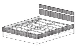 ОЛИВИЯ Кровать 1600 с основанием и ПМ в Ишиме - ishim.mebel24.online | фото 4