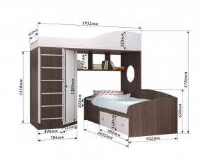 Кровать-чердак Кадет 2 с металлической лестницей в Ишиме - ishim.mebel24.online | фото 2