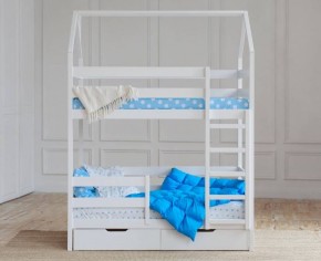 Кровать-домик двухъярусная 80*190 Белый в Ишиме - ishim.mebel24.online | фото 5