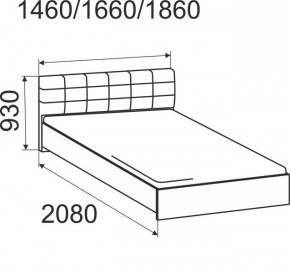 Кровать Лита с подъемным механизмом 1400*2000 в Ишиме - ishim.mebel24.online | фото 4