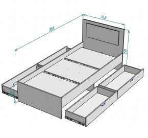 Кровать Ольга L38 (900) 4 ящика в Ишиме - ishim.mebel24.online | фото 2