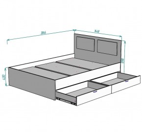 Кровать Ольга L41 (1400) 2 ящика в Ишиме - ishim.mebel24.online | фото 2