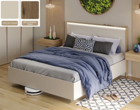 Кровать (Светло-серый U750 ST9/Дуб Галифакс Табак) 1400 в Ишиме - ishim.mebel24.online | фото
