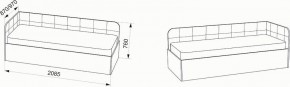 Кровать Зарина угловая Newtone light beige угол левый в Ишиме - ishim.mebel24.online | фото 4