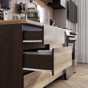 Кухня Энигма 1.6 м (венге/дуб каньон) в Ишиме - ishim.mebel24.online | фото 2