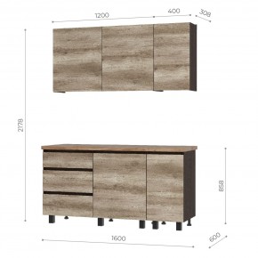 Кухня Энигма 1.6 м (венге/дуб каньон) в Ишиме - ishim.mebel24.online | фото 5