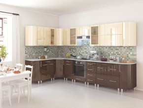 Кухня Танго модульная шоколад-ваниль в Ишиме - ishim.mebel24.online | фото 1