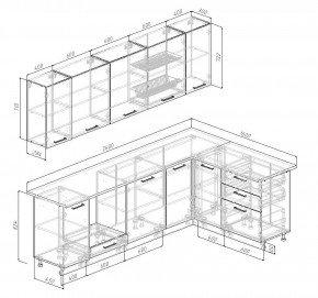 Кухня угловая Трансильвания 2600х1600 мм (Стол. 38 мм) в Ишиме - ishim.mebel24.online | фото 2