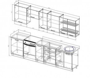 Кухонный гарнитур Бланка 3000 (Стол. 26мм) в Ишиме - ishim.mebel24.online | фото 2