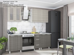 Кухонный гарнитур Бомбей-евро 1600 сандал серый-белый в Ишиме - ishim.mebel24.online | фото