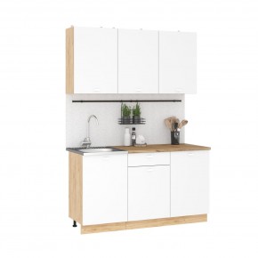 Кухонный гарнитур Дана 1.5 м (дуб крафт золотой/белый) в Ишиме - ishim.mebel24.online | фото 3