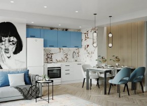 Кухонный гарнитур Капри 2550 (Стол. 38мм) в Ишиме - ishim.mebel24.online | фото