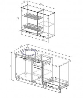 Кухонный гарнитур Лофт 1600 (Стол. 38мм) в Ишиме - ishim.mebel24.online | фото 2