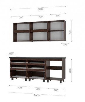 Кухонный гарнитур Лофт 2.0 (Дуб Крафт/Венге) в Ишиме - ishim.mebel24.online | фото 3