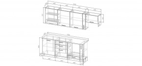 Кухонный гарнитур Меренга 2550 (Стол. 38мм) в Ишиме - ishim.mebel24.online | фото 2