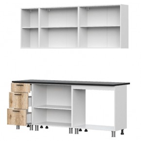 МОДУС ЛАЙТ Кухонный гарнитур 2.0 м (Дуб Делано/Черный) в Ишиме - ishim.mebel24.online | фото 2