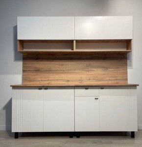 Кухонный гарнитур МОНАКО 2.0 м Серия 2 МДФ с фрезеровкой (Дуб Золотой/Белый матовый) в Ишиме - ishim.mebel24.online | фото 2