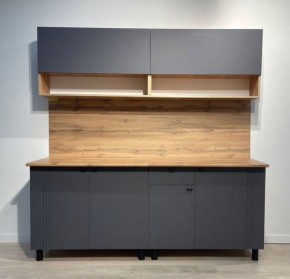 Кухонный гарнитур «Монако» 2.0 м Серия 2 МДФ с фрезеровкой (Дуб Золотой/Графит) в Ишиме - ishim.mebel24.online | фото 3