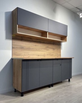 Кухонный гарнитур «Монако» 2.0 м Серия 2 МДФ с фрезеровкой (Дуб Золотой/Графит) в Ишиме - ishim.mebel24.online | фото 4