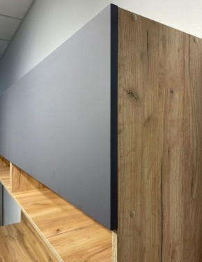 Кухонный гарнитур «Монако» 2.0 м Серия 2 МДФ с фрезеровкой (Дуб Золотой/Графит) в Ишиме - ishim.mebel24.online | фото 6