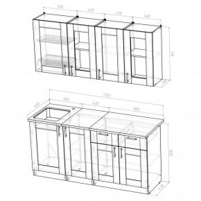 Кухонный гарнитур Симона демо 1700 (Венга/Дуб Сонома) в Ишиме - ishim.mebel24.online | фото 2