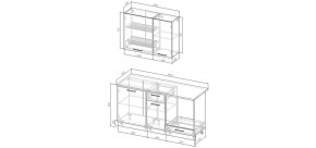 Кухонный гарнитур Смоки 1600 (Стол. 26мм) в Ишиме - ishim.mebel24.online | фото 2