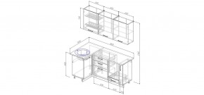 Кухонный гарнитур угловой Антрацит 1000*1800 (Стол. 38мм) в Ишиме - ishim.mebel24.online | фото 2