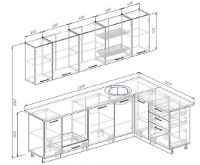 Кухонный гарнитур угловой Антрацит 2600х1600 (Стол. 38мм) в Ишиме - ishim.mebel24.online | фото 2