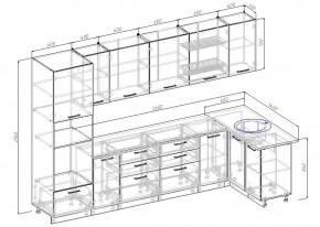 Кухонный гарнитур угловой Антрацит 3200х1400 (Стол. 26мм) в Ишиме - ishim.mebel24.online | фото 2