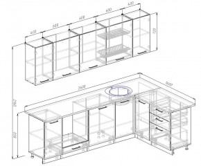 Кухонный гарнитур угловой Дели 2600*1600 (Стол. 38мм) в Ишиме - ishim.mebel24.online | фото 2