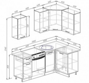 Кухонный гарнитур угловой Графика 2000х1200 (Стол. 38мм) в Ишиме - ishim.mebel24.online | фото 2