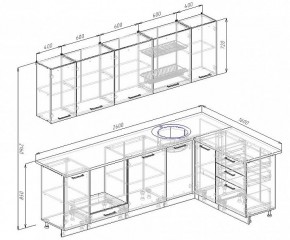 Кухонный гарнитур угловой Графика 2600х1600 (Стол. 38мм) в Ишиме - ishim.mebel24.online | фото 2