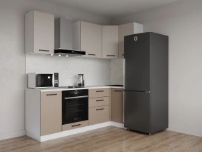 Кухонный гарнитур угловой Каппучино 2200*1000 (Стол. 38мм) в Ишиме - ishim.mebel24.online | фото