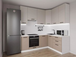 Кухонный гарнитур угловой Каппучино 2200*1600 h 950 (Стол. 38мм) в Ишиме - ishim.mebel24.online | фото 1