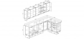 Кухонный гарнитур угловой Каппучино 2600*1600 (Стол. 38мм) в Ишиме - ishim.mebel24.online | фото 2