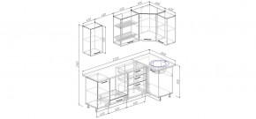 Кухонный гарнитур угловой Капри 2200х1000 (Стол. 26мм) в Ишиме - ishim.mebel24.online | фото 2
