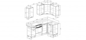 Кухонный гарнитур угловой Санторини 2000*1200 (Стол. 26мм) в Ишиме - ishim.mebel24.online | фото 2