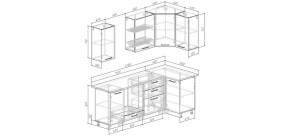 Кухонный гарнитур угловой Санторини 2200*1000 (Стол. 38мм) в Ишиме - ishim.mebel24.online | фото 2