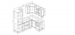 Кухонный гарнитур угловой Санторини 2400*1600 (Стол. 38мм) в Ишиме - ishim.mebel24.online | фото 2
