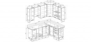 Кухонный гарнитур угловой Смоки 2200*1600 h950 (Стол. 26мм) в Ишиме - ishim.mebel24.online | фото 2