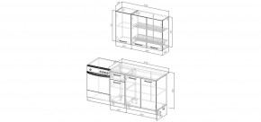 Кухонный гарнитур Умбра 1200 (Стол. 26мм) в Ишиме - ishim.mebel24.online | фото 2