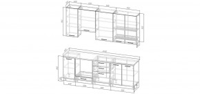 Кухонный гарнитур Умбра 2400 h950 (Стол. 38мм) в Ишиме - ishim.mebel24.online | фото 2